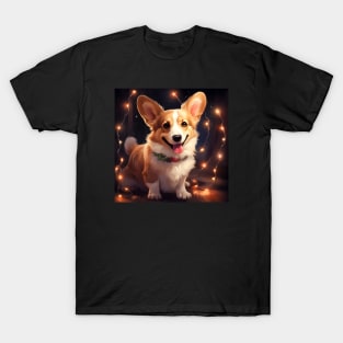 Corgi Christmas lights T-Shirt